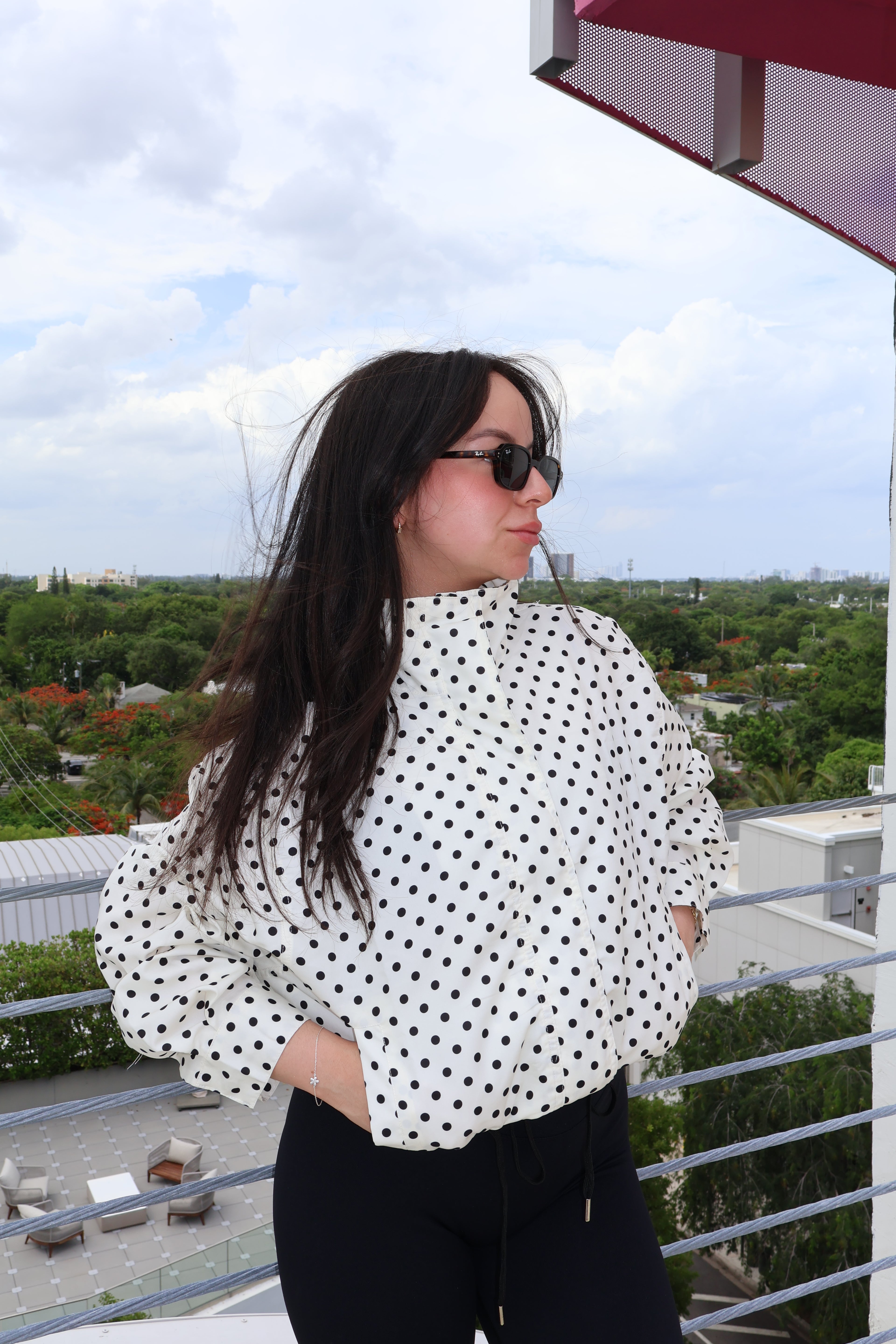 Avora Polka Dot Puffer Jacket